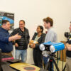 Oscar Balandaran demonstrates the Voidsy photothermal tomography 3D V-ROX system during the AIMM Center Open House.